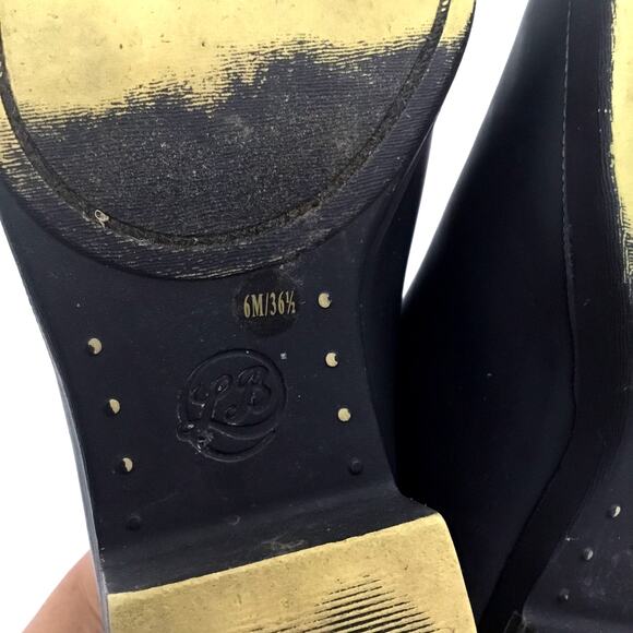 Lucky Brand Women's Black Rubber Rain Booties Sz 6 - Picture 7 of 8